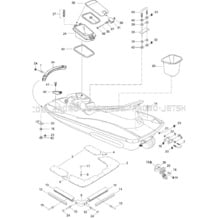 09- Body, Rear View pour Seadoo 1996 GTX, 5640, 1996