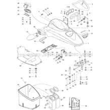 09- Front Storage Compartment pour Seadoo 1996 GTX, 5640, 1996
