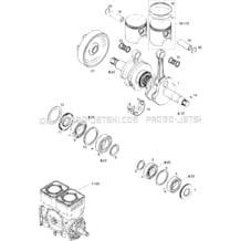 01- Crankshaft And Pistons pour Sea-Doo 1996 HX, 5881, 1996