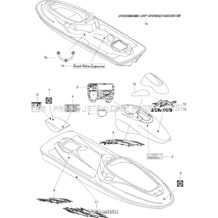 09- Decals pour Seadoo 1996 HX, 5881, 1996