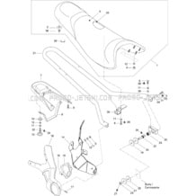 09- Seat pour Sea-Doo 1996 HX, 5881, 1996