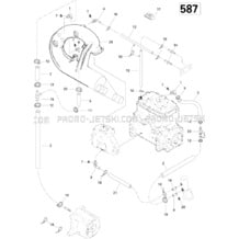 01- Cooling System SP pour Seadoo 1996 SP, 5876, 1996