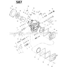 02- Carburetor SP pour Sea-Doo 1996 SP, 5876, 1996