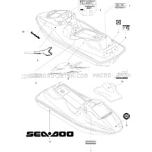 09- Decals pour Seadoo 1996 XP, 5858, 1996
