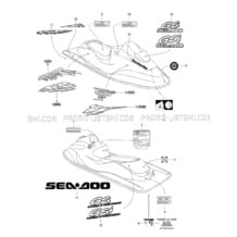 09- Decals pour Seadoo 1997 GS,5621 GSI, 5622, 1997
