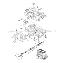 01- Crankcase, Rotary Valve pour Sea-Doo 1997 GSX, 5624, 1997
