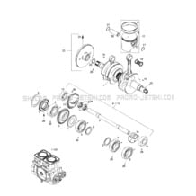 01- Crankshaft And Pistons pour Sea-Doo 1997 GSX, 5624, 1997