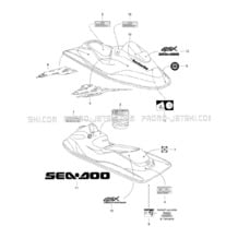 09- Decals pour Seadoo 1997 GSX, 5624, 1997