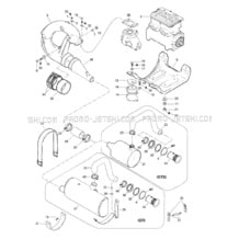 01- Engine Support And Muffler pour Sea-Doo 1997 GTI, 5641, 1997