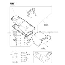 09- Seat And Engine Cover (GTS) pour Sea-Doo 1997 GTI, 5641, 1997