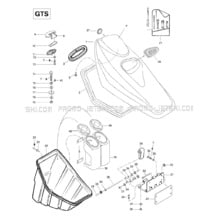 09- Front Storage Compartment (GTS) pour Sea-Doo 1997 GTI, 5641, 1997