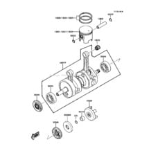 Crankshaft/Piston(s) pour Kawasaki 1988 X2