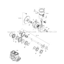01- Crankshaft And Pistons pour Sea-Doo 1997 GTX, 5642, 1997