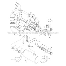 01- Engine Support And Muffler pour Seadoo 1997 GTX, 5642, 1997