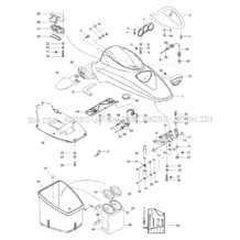 09- Front Storage Compartment pour Seadoo 1997 GTX, 5642, 1997
