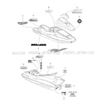 09- Decals pour Seadoo 1997 GTX, 5642, 1997