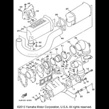 EXHAUST 1 pour Yamaha 1996 WaveRunner WAVE RAIDER 700 - RA700BU - 1996