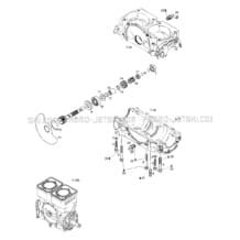 01- Crankcase, Rotary Valve pour Sea-Doo 1997 HX, 5882, 1997