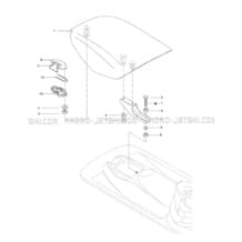 09- Rear Access Cover pour Seadoo 1997 HX, 5882, 1997