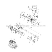01- Crankshaft And Pistons pour Sea-Doo 1997 XP, 5662, 1997