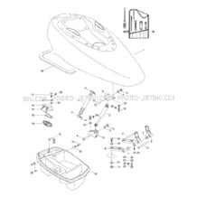 09- Engine Cover pour Seadoo 1997 XP, 5662, 1997