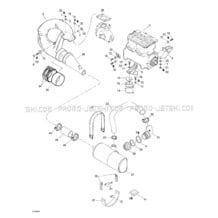 01- Engine Support And Muffler pour Seadoo 1998 GS, 5626 5844, 1998