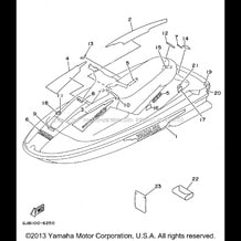 GRAPHIC TOOL pour Yamaha 1996 WaveRunner WAVE RAIDER 700 - RA700BU - 1996