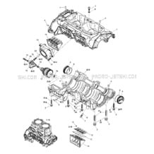 01- Crankcase, Rotary Valve pour Seadoo 1998 GSX Limited 5625, 1998