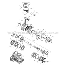 01- Crankshaft And Pistons pour Sea-Doo 1998 GSX Limited 5625, 1998
