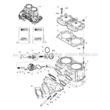 01- Cylinder, Exhaust Manifold pour Sea-Doo 1998 GSX Limited 5625, 1998