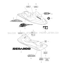 09- Decals pour Seadoo 1998 GSX Limited 5625, 1998