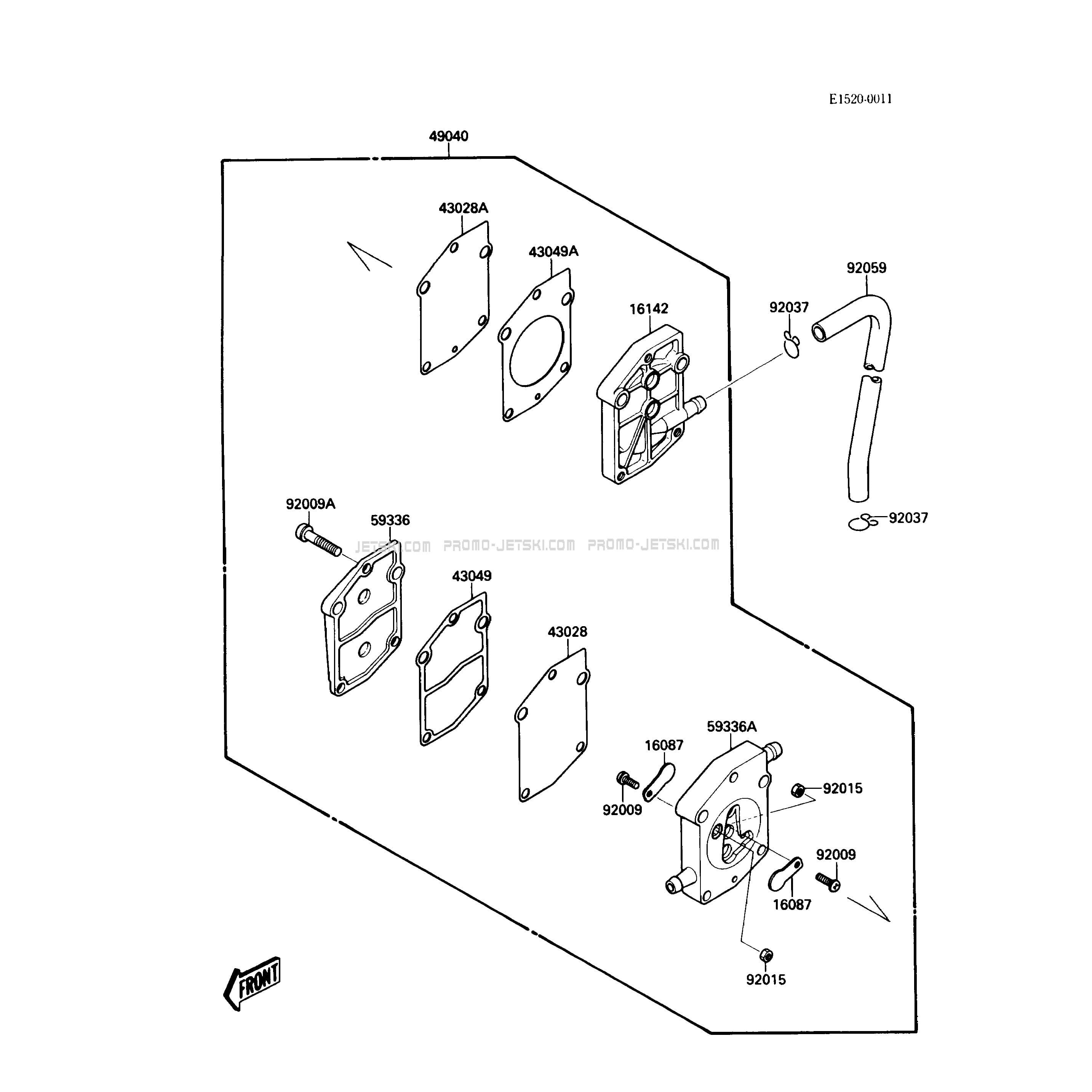 Fuel Pump for Kawasaki X2 1988 PromoJetski