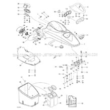 09- Front Storage Compartment pour Sea-Doo 1998 GTI, 5836 5841, 1998