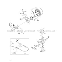 02- Oil Injection System, Oil Pump, Rotary Valve pour Seadoo 1998 GTS, 5819, 1998