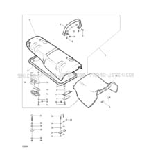 09- Seat And Engine Cover pour Sea-Doo 1998 GTS, 5819, 1998