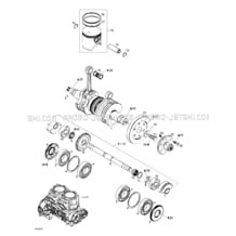 01- Crankshaft And Pistons pour Sea-Doo 1998 GTX Limited, 5837 5842, 1998