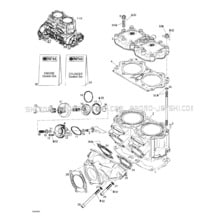 01- Cylinder, Exhaust Manifold pour Sea-Doo 1998 XP Limited, 5665 5667, 1998