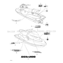 09- Decals pour Seadoo 1998 XP Limited, 5665 5667, 1998