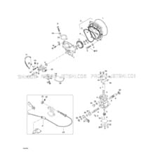 02- Oil Injection System, Oil Pump, Rotary Valve pour Seadoo 1999 GS, 5846 5847, 1999