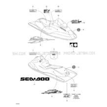 09- Decals pour Seadoo 1999 GSX Limited, 5848 5849, 1999