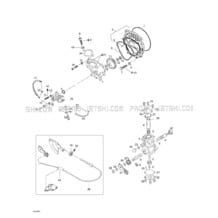 02- Oil Injection System, Oil Pump, Rotary Valve pour Seadoo 1999 GTI, 5884 5885, 1999