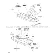 09- Decals pour Sea-Doo 1999 GTI, 5884 5885, 1999