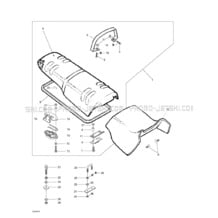 09- Seat And Engine Cover pour Seadoo 1999 GTS, 5883, 1999