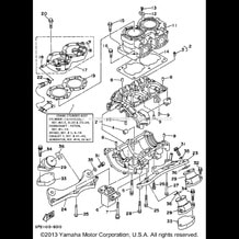 CYLINDER - CRANKCASE pour Yamaha 1996 WaveRunner WAVE RAIDER 760 (RA760U) 1996