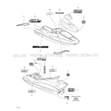 09- Decals pour Seadoo 1999 GTX Limited, 5888 5889, 1999