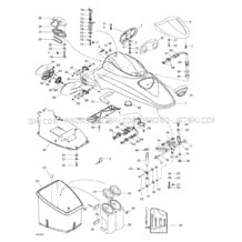 09- Front Storage Compartment pour Seadoo 1999 GTX RFI, 5886 5887, 1999