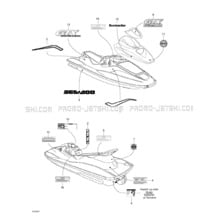 09- Decals pour Seadoo 1999 GTX RFI, 5886 5887, 1999