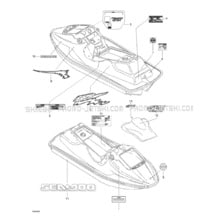 09- Decals pour Sea-Doo 1999 SPX, 5636 5828, 1999