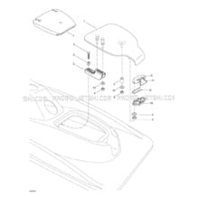 09- Rear Access Cover pour Seadoo 1999 XP Limited, 5868 5869, 1999