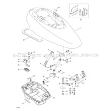 09- Engine Cover pour Sea-Doo 1999 XP Limited, 5868 5869, 1999